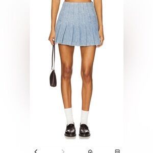 Carter Pleated Denim Mini Skirt size 28